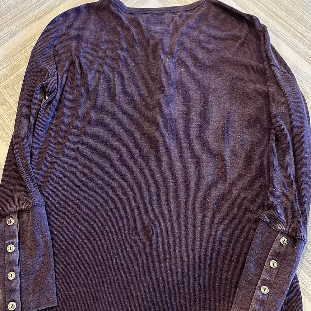Chaser Women’s Ribbed Top Button Down Ribbed Long Sleeve Top - Picture 7 of 7